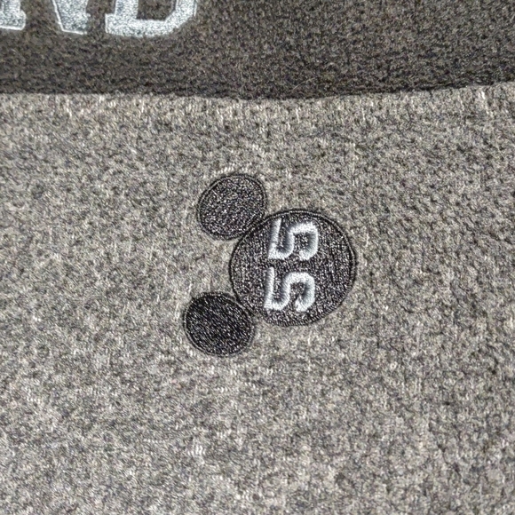 Disneyland Fleece Zip Up Gray Black - Picture 12 of 12